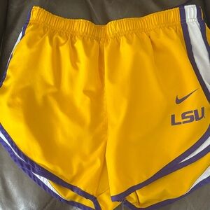 Nike Women's LSU Gold and Purple Athletic Shorts